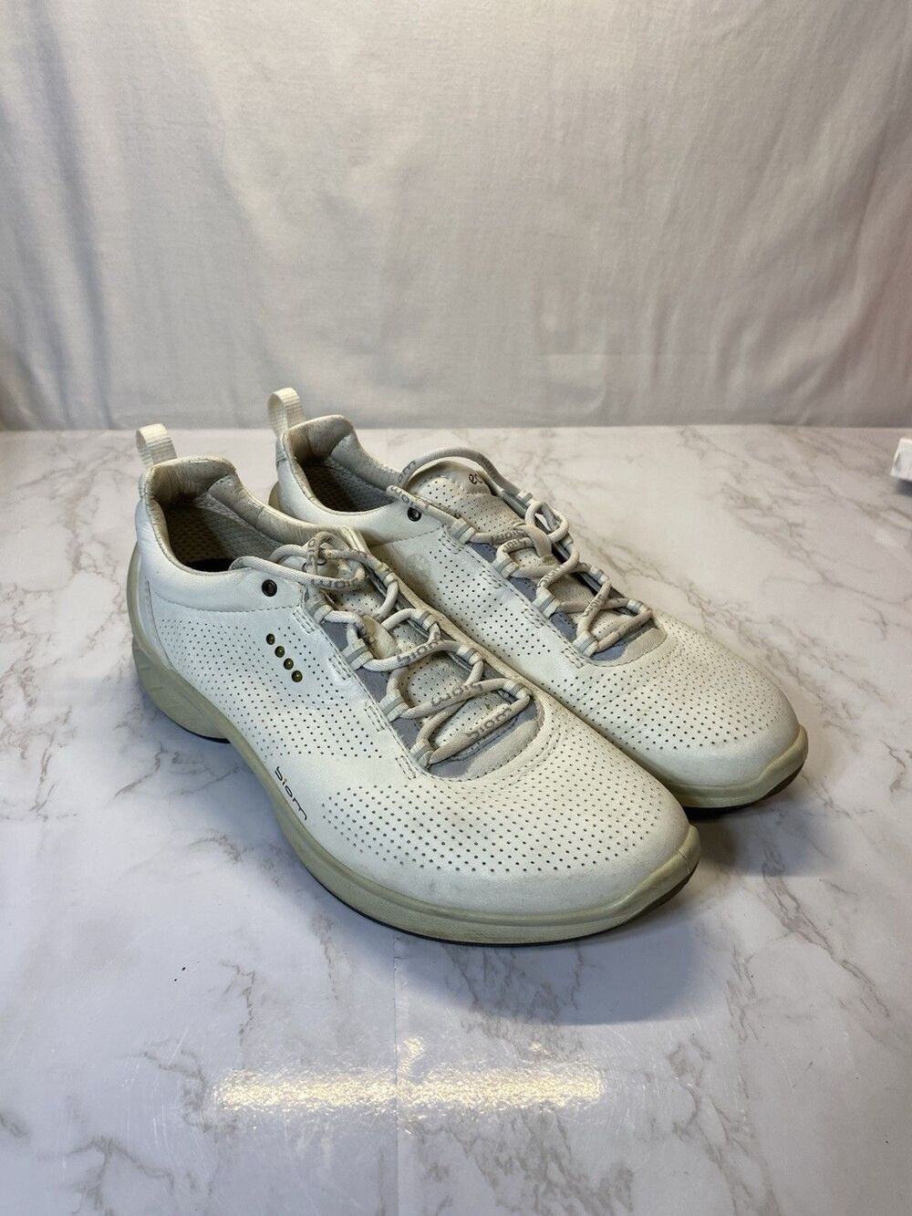 ECCO Women BIOM Natural Motion Walking Shoes White Yak Leather EU 38 US 7